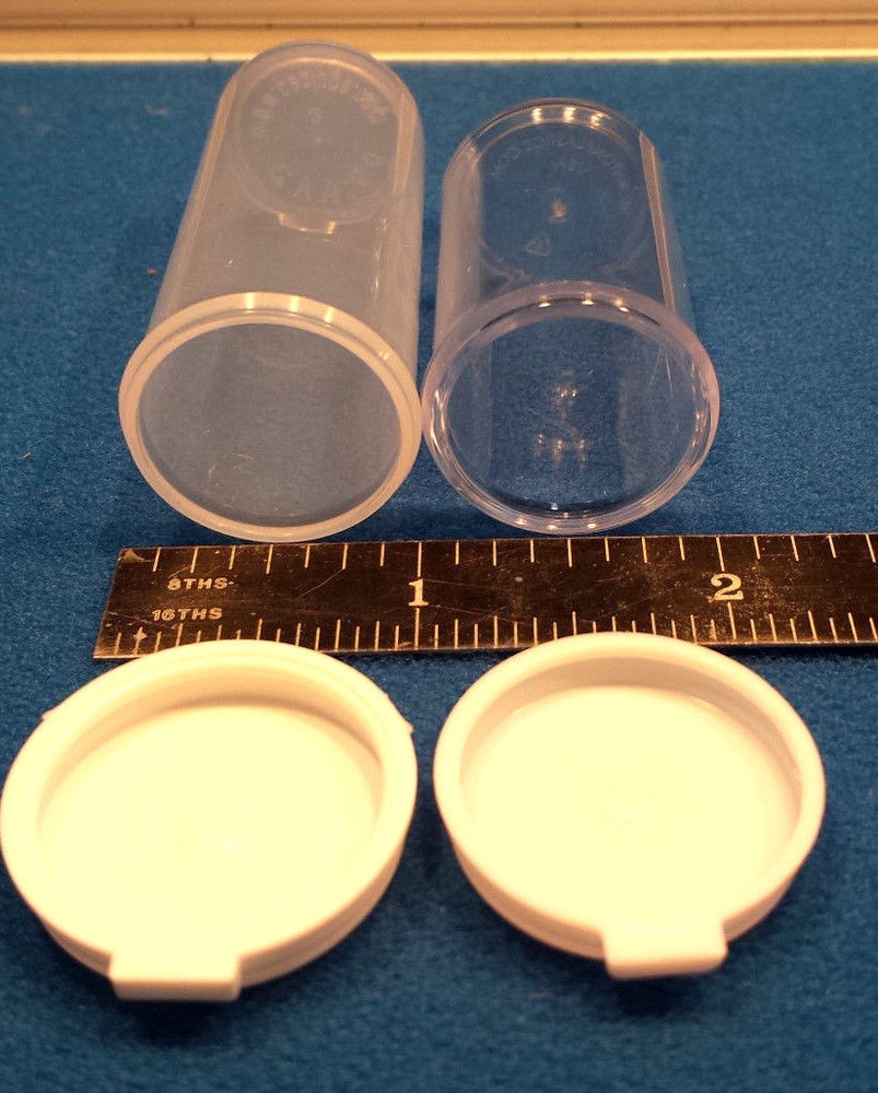 Clear plastic vials, 10 pcs.