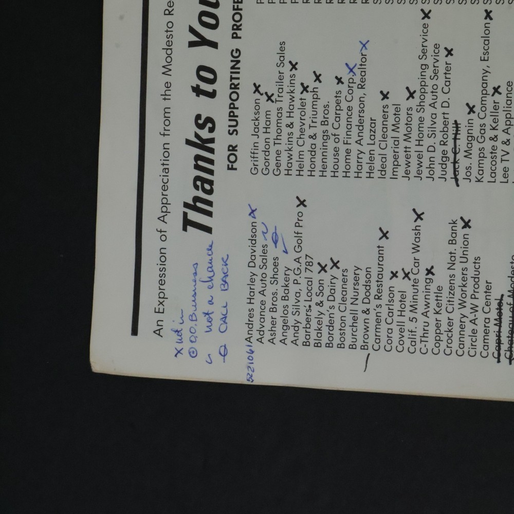 1966 Modesto Reds Program SALESMAN PROTOTYPE Reggie Jackson Pro Debut Year