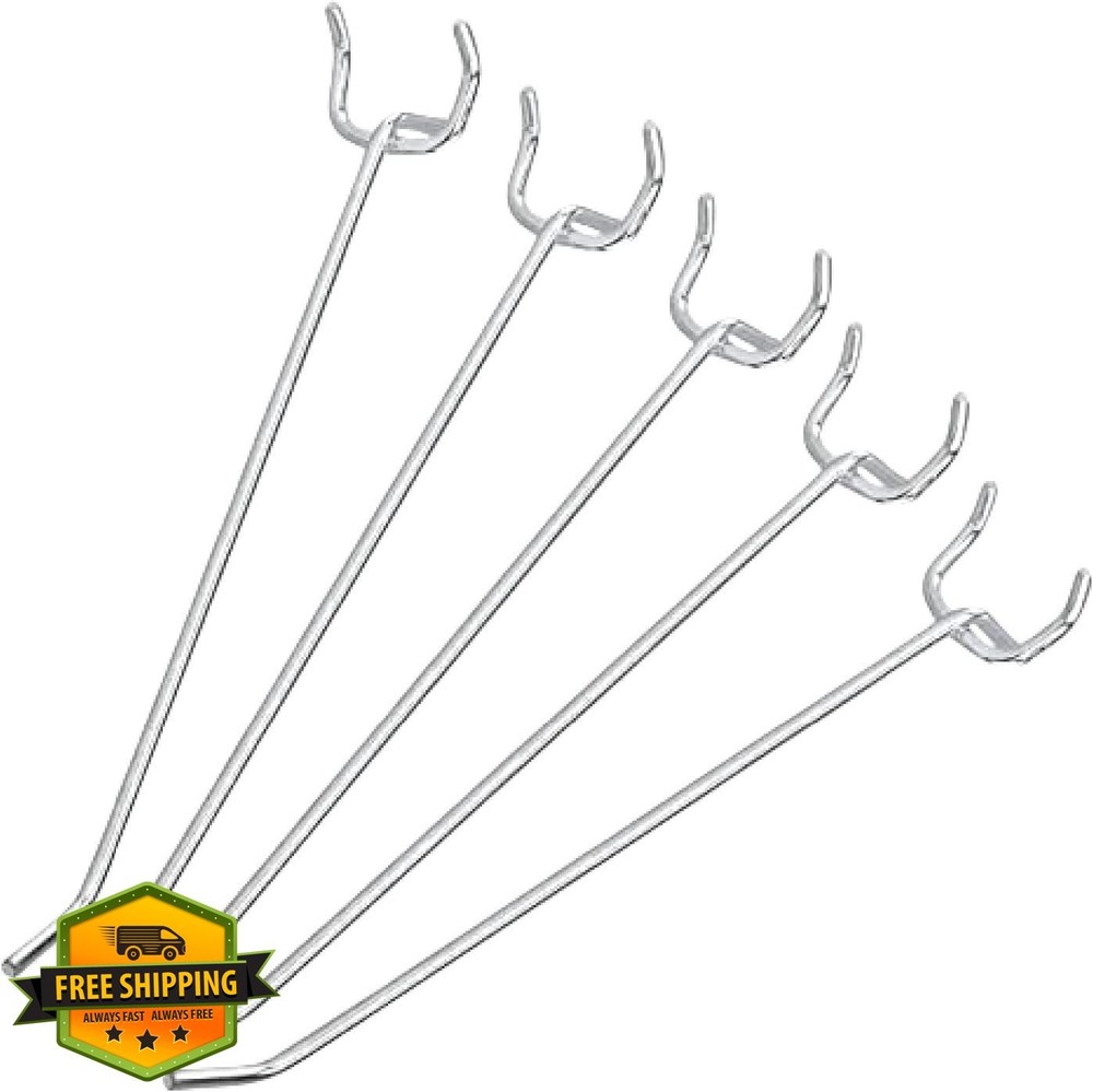 Neiko 50pc 6" Pegboard Hooks Organizer Kit Garage Tool Storage
