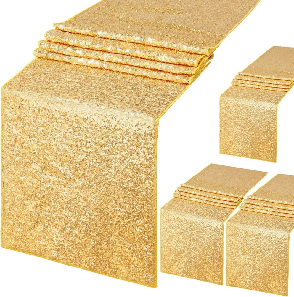 Gold Table Runner Sequin Table Runners Glitter Runners for Party