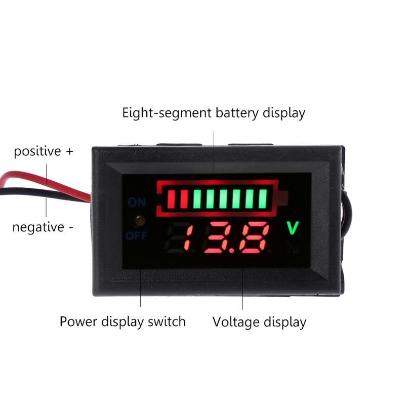Universal USB Digtal Voltmeter 12V Acid Battery Display Meter