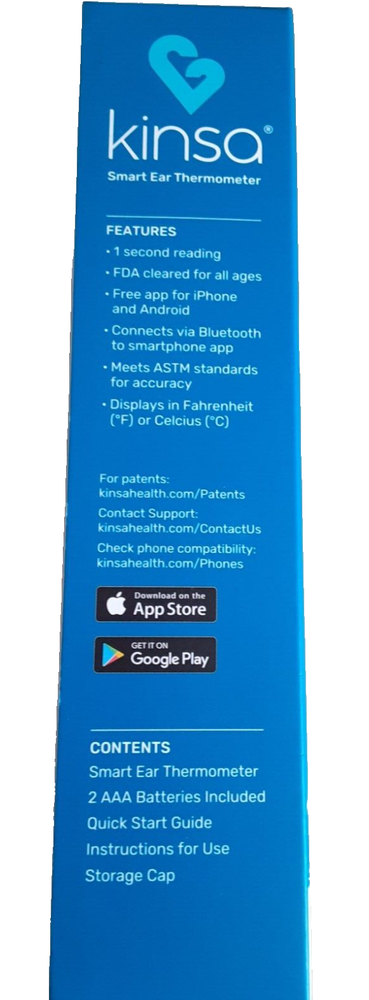 New (Other). Kinsa Bluetooth Smart Ear Thermometer!