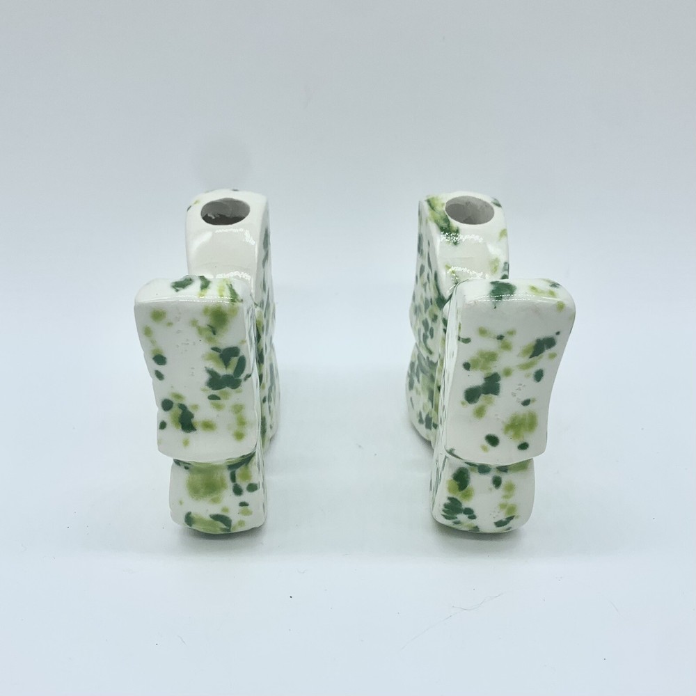 Vintage Ceramic Macrame Beads Butterfly