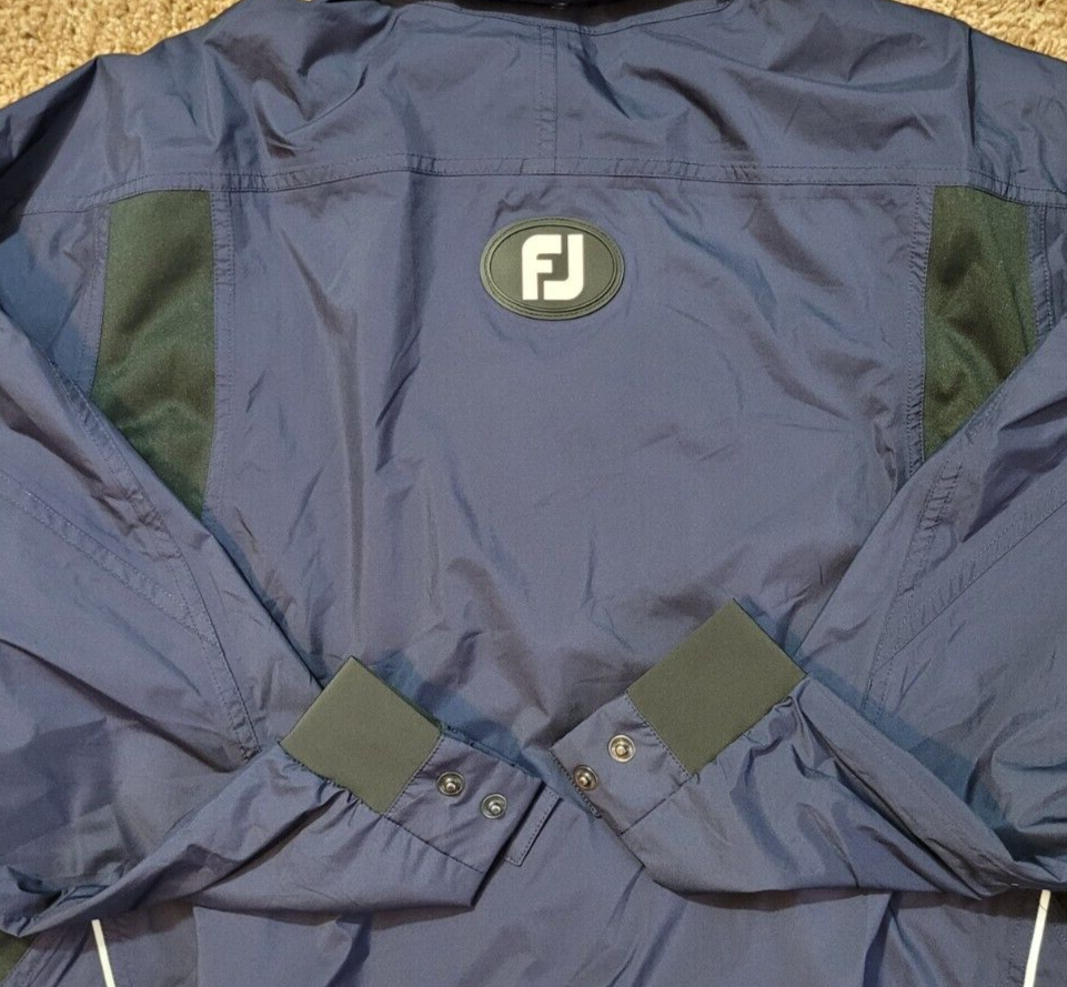 DRYJOYS by Footjoy 1/4 zip lined pullover jacket navy size M golf reflective