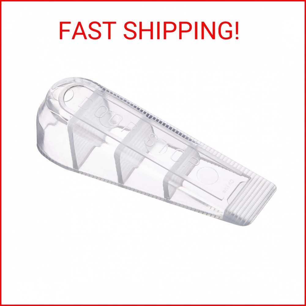 Magic Sliders 4” Translucent Rubber Doorstopper, Multi-Surface Design Great for