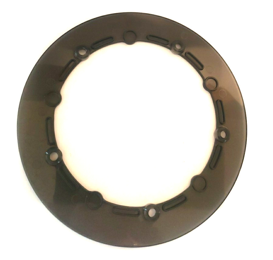 Black Plastic Bicycle Chainring Bash Guard Protector 5 Holes & Screws NOS