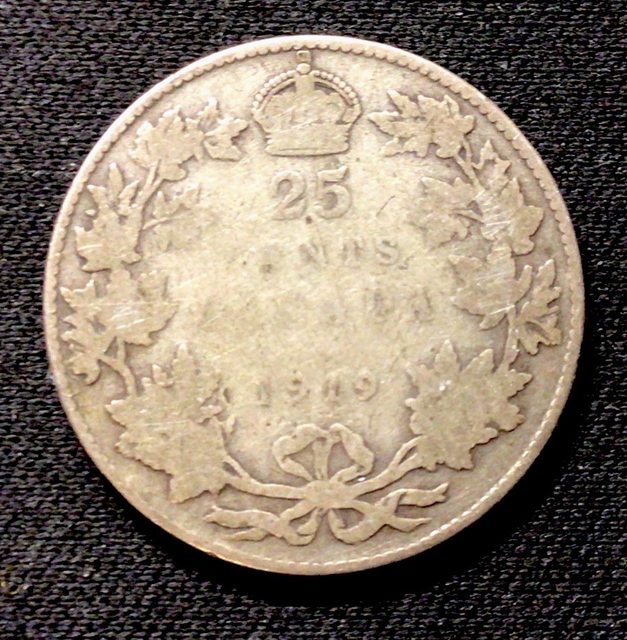 1919 Canada Silver! 25 Cents! ENN Coins