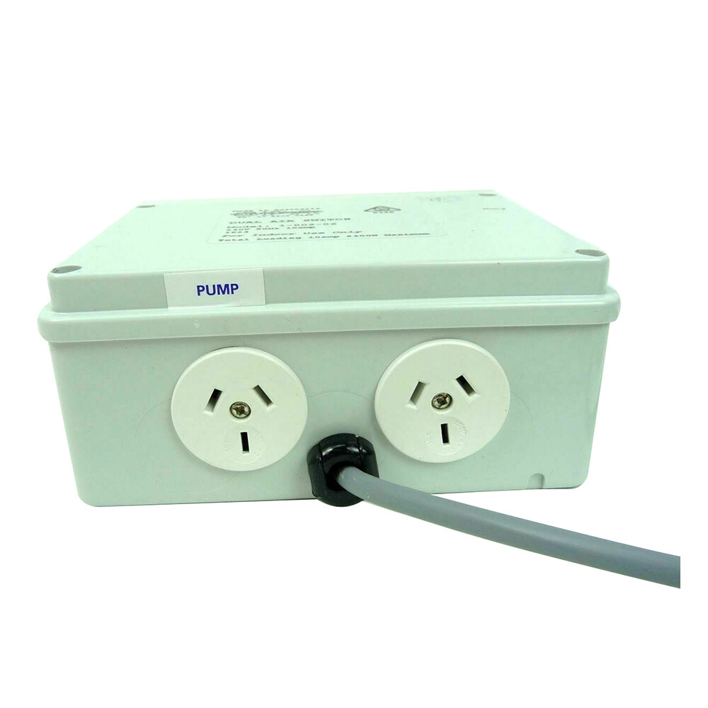 Pool & Spa Air Switch Controller Dual 2 x 10amp Plug Sockets Splash Electronics