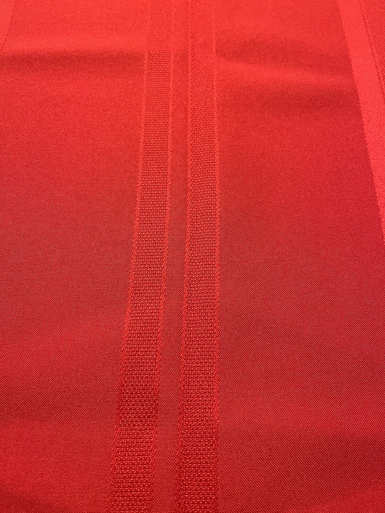 Christmas Red Rectangle Tablecloth Has Red Stripes