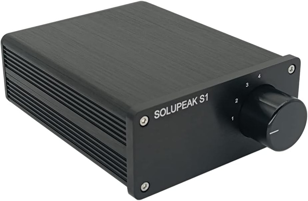 RCA Switch Stereo 4 in 1 Out Audio Signal Source Switcher HiFi Input Selector Sp