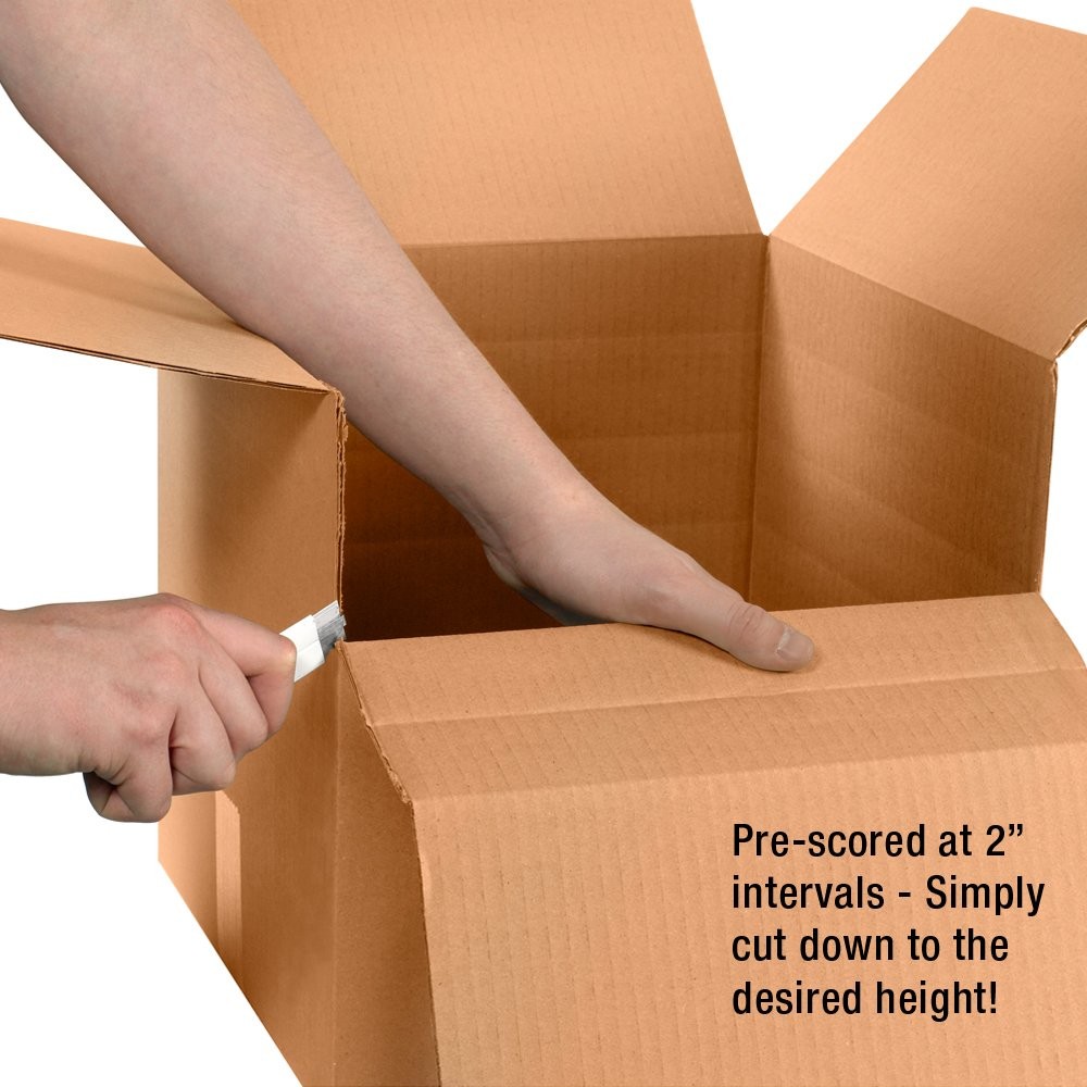 Staples Multi‑Depth Corrugated Boxes, 18” x x 6”, One Size, Kraft