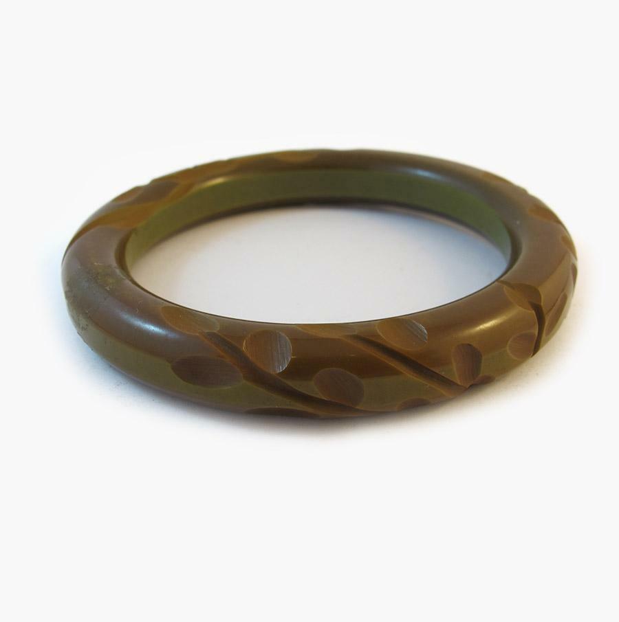 Vintage Carved Bakelite Bangle