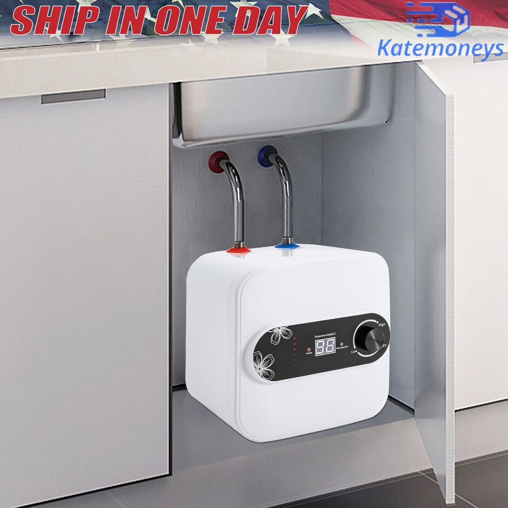 1.5KW Electric Mini-Tank Water Heater for RV Trailer Kitchen Under Sink Counter