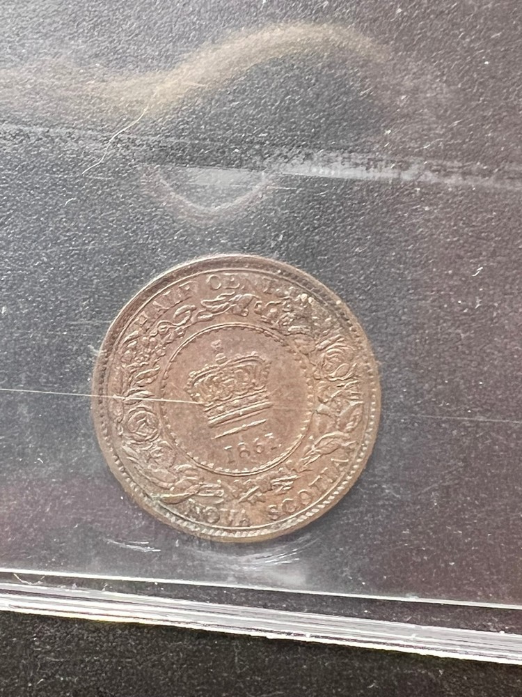 1861 Nova Scotia Half Cent ICCS Graded EF-40