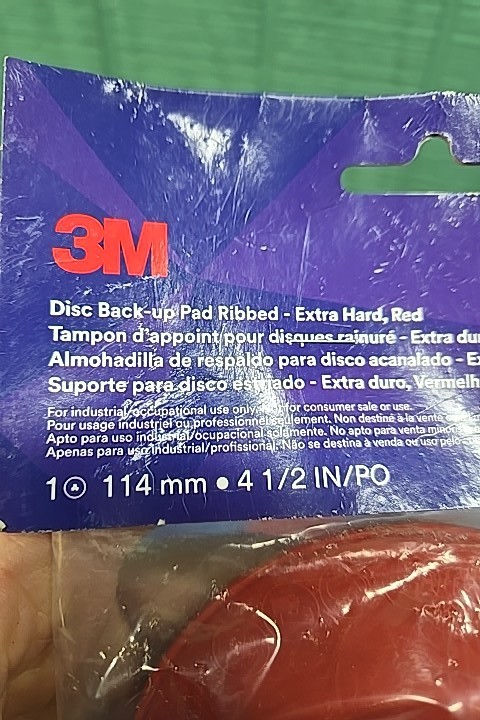 3M Disc Back Up Pad - 88655 Very Hard Red Pad