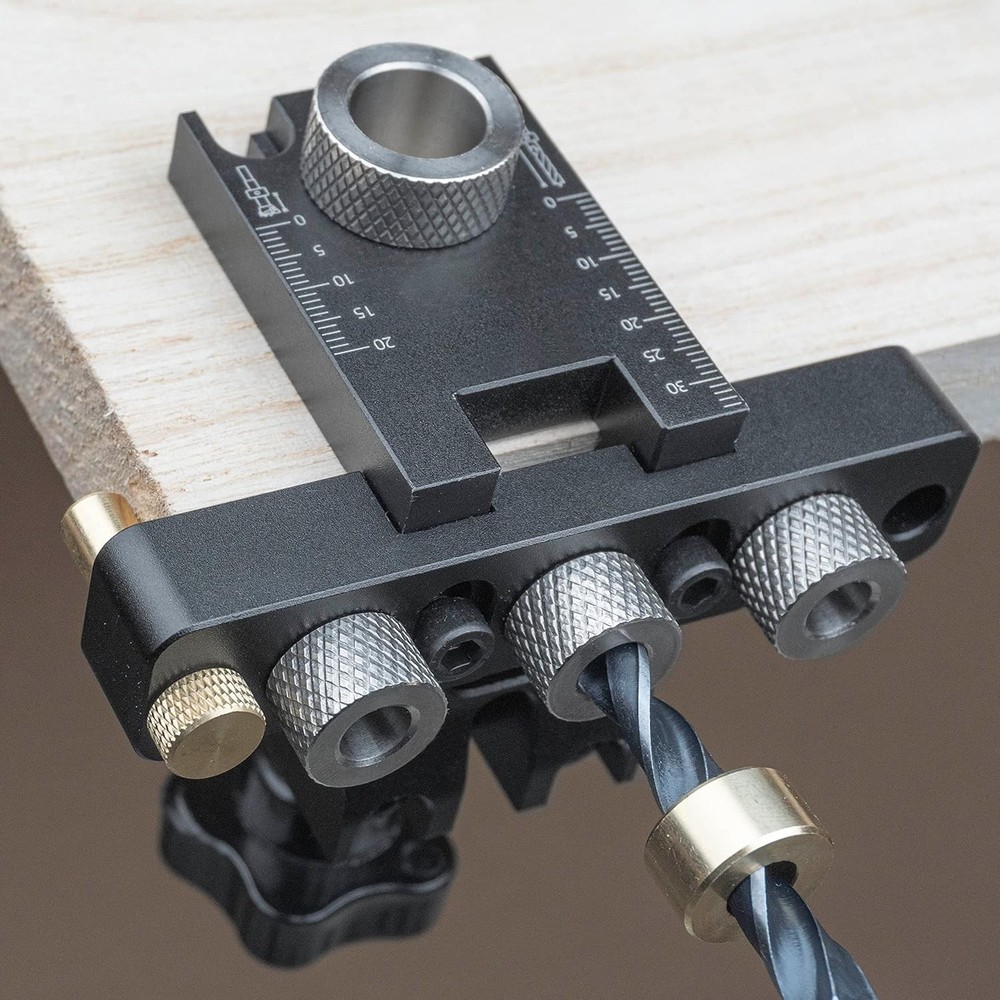 3 in 1 Dowel Jig Drill Kit Self Centering Doweling Jig Adjustable Drilling Width