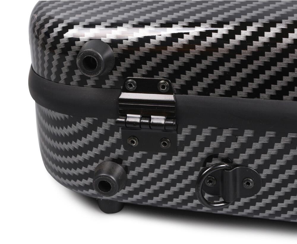 4/4 Black Violin Case Strong Carbon Fiber Violin Cases with Code Lock&Back Strap