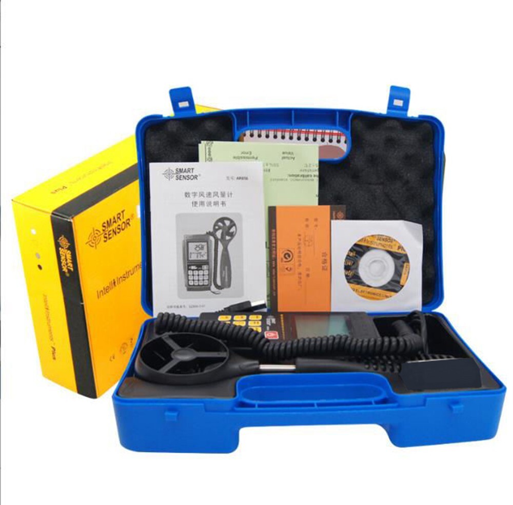 Digital Anemometer Air Flow Meter Temperature Tester Wind Speed Anemometer Meter