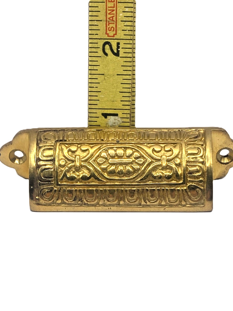 Brass Bin Pull Victorian Eastlake Bin Cup Pull