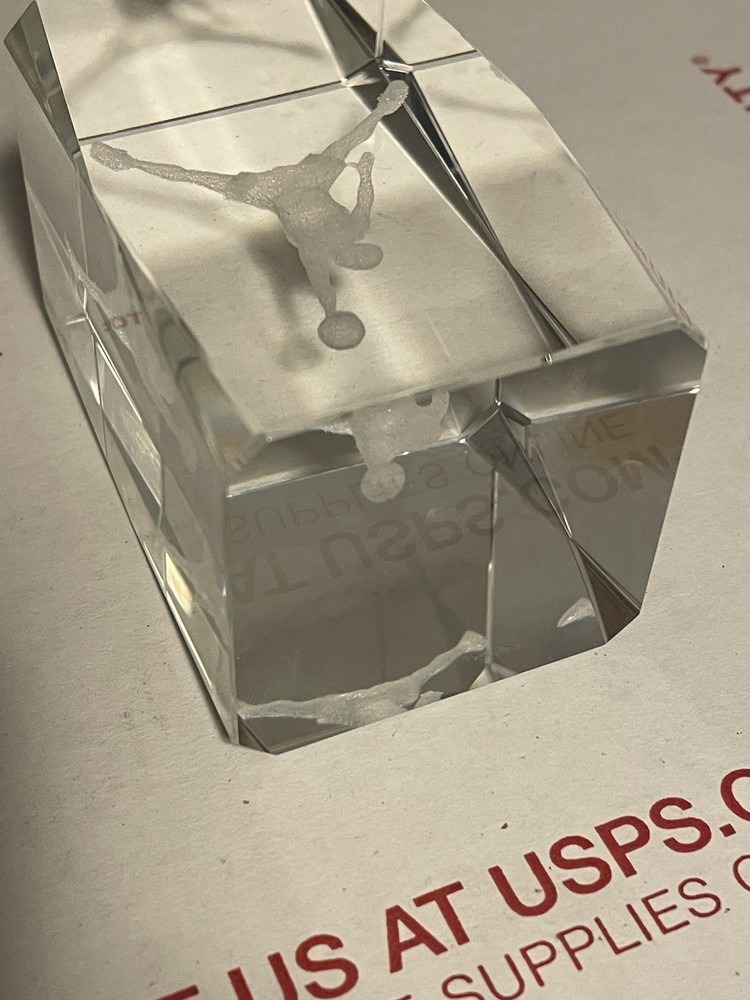 Laser Etched Crystal - Michael Jordan Crystal Cube
