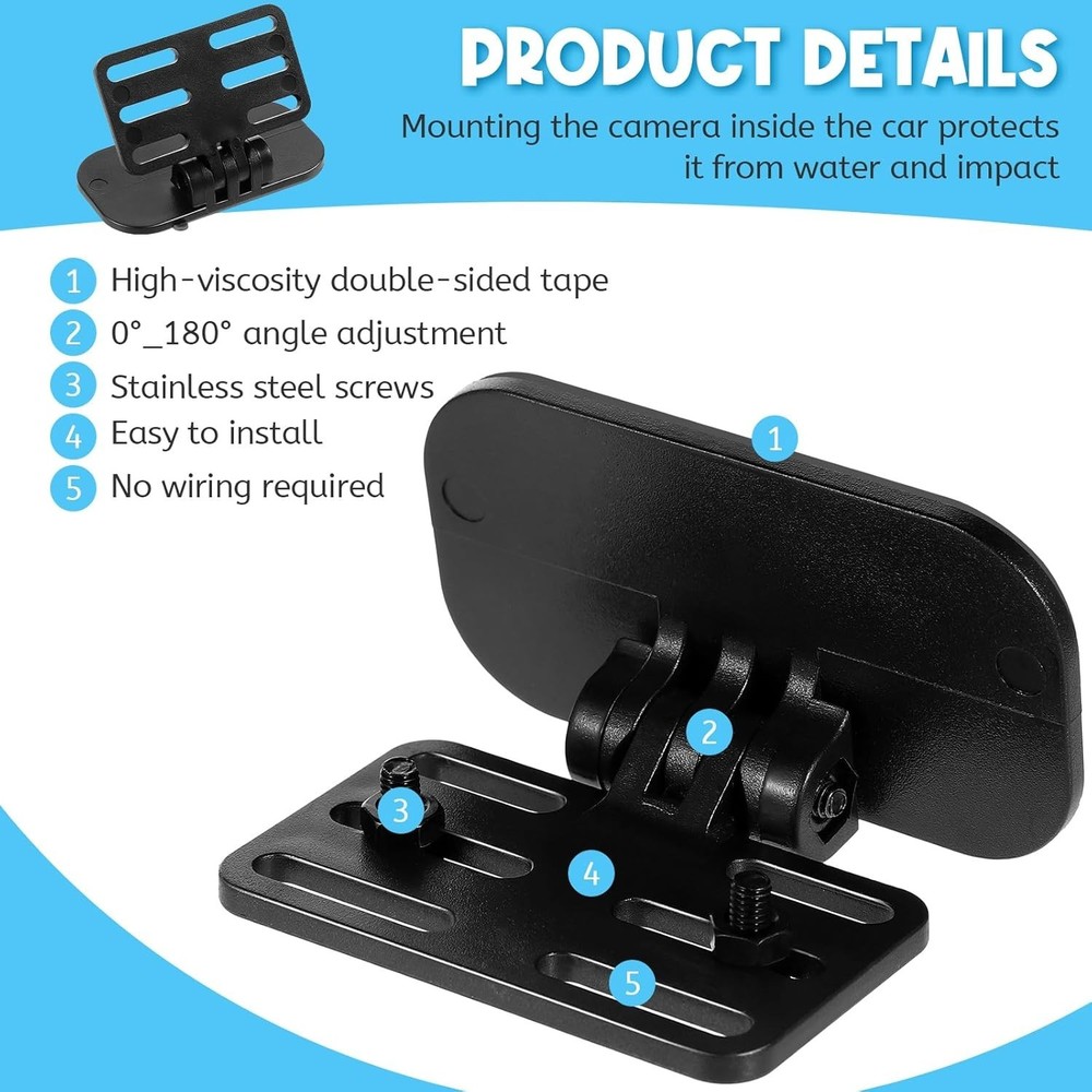 Universal Dash Cam Rear View Holder with Screwdriver Tool - Compact Design