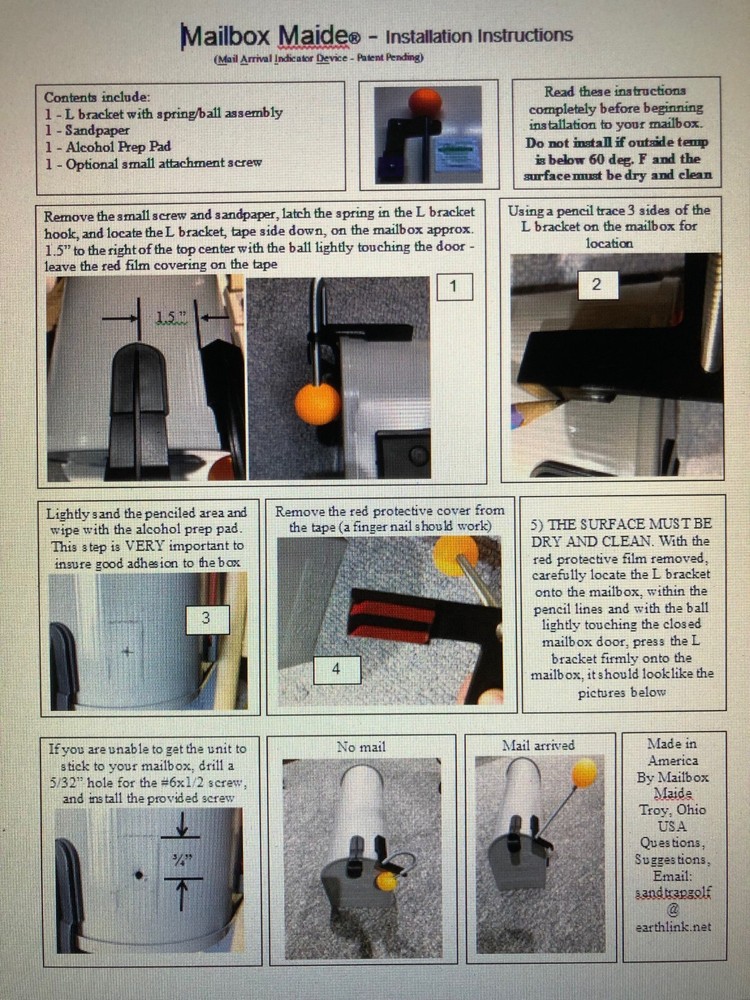 Mail Alert RH - Mail Arrival - Mailbox Flag - NOT MAILBOX