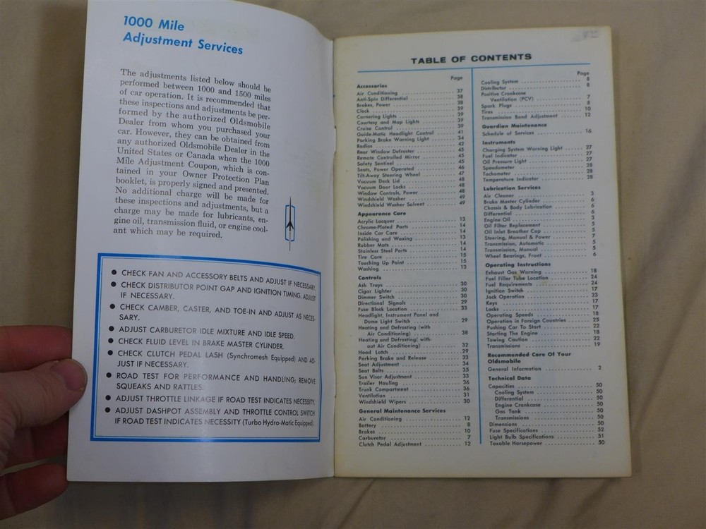 Vintage 1965 OLDSMOBILE Owner Operating Manual/Guide