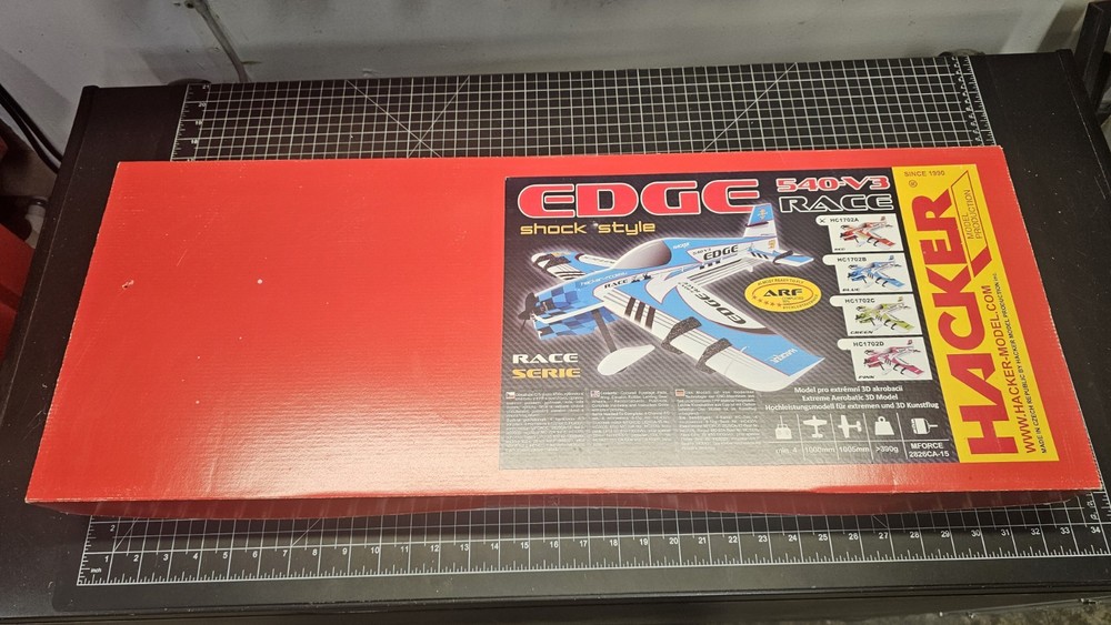 Hacker Models 39" EPP Edge 540 V3 Vermillion 3D Model Plane From Twisted Hobbys