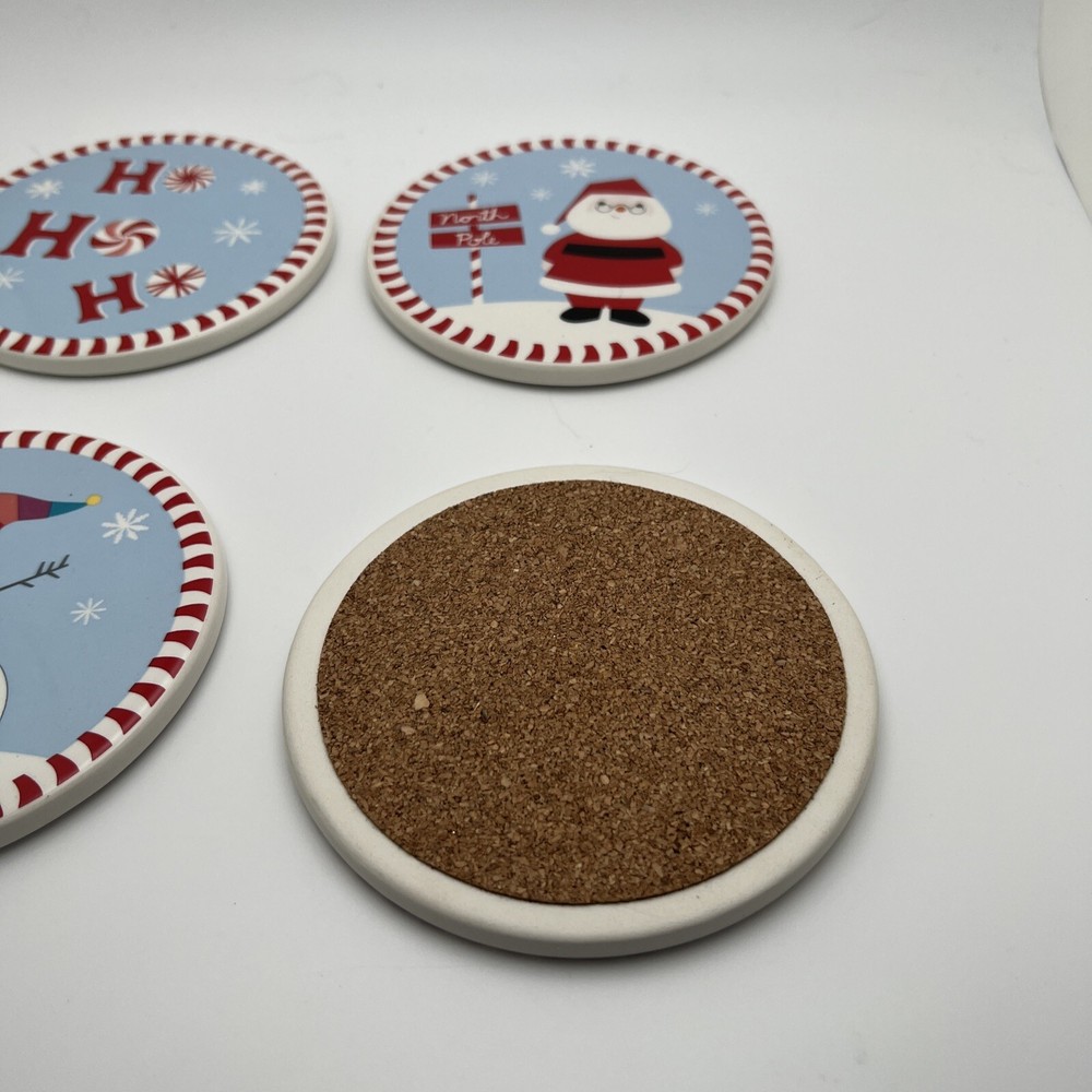 St. Nicolas Square Coaster Set. Oh, What Fun! . Set of 4.