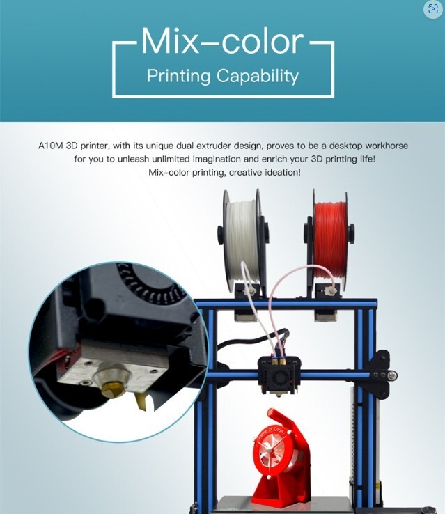Geeetech A10M 3d printer dual extruder