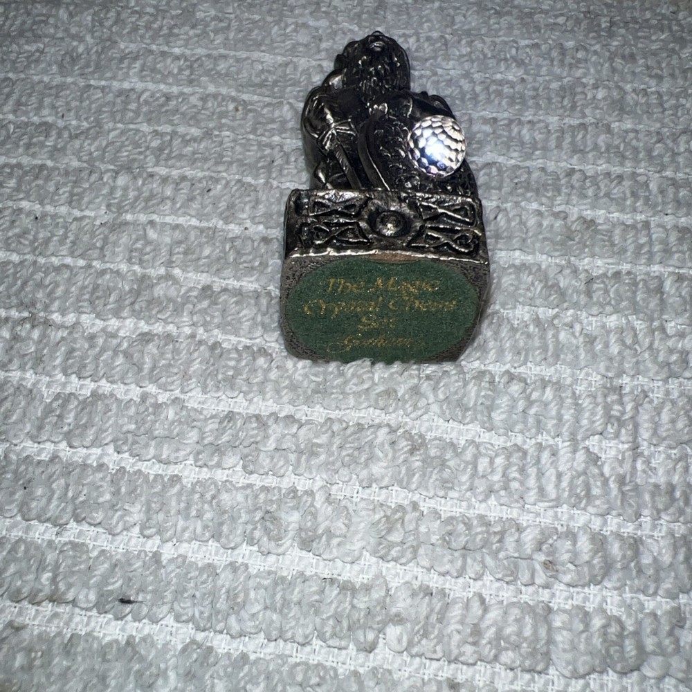 A Pewter Chess Piece From The Gorham Magic Crystal Chess Set .