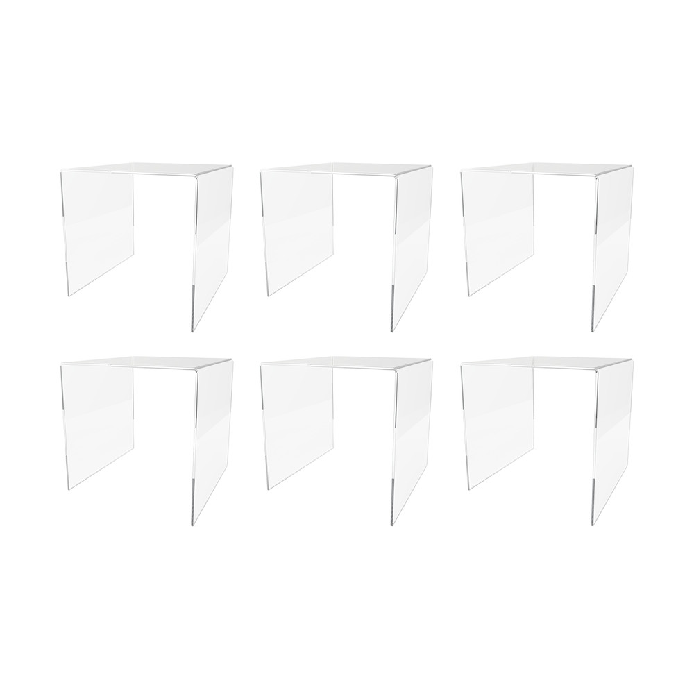 8" Square Riser Retail Showcase Display Platform Acrylic Table Qty 6