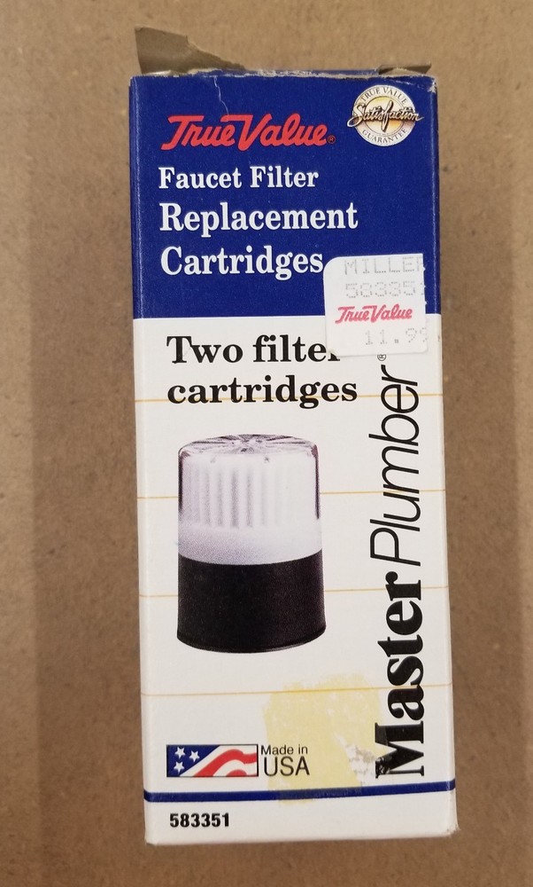 MASTER PLUMBER FAUCET FILTER REPLACEMENT CARTRIDGES 2 PACK - 583351 MADE IN USA