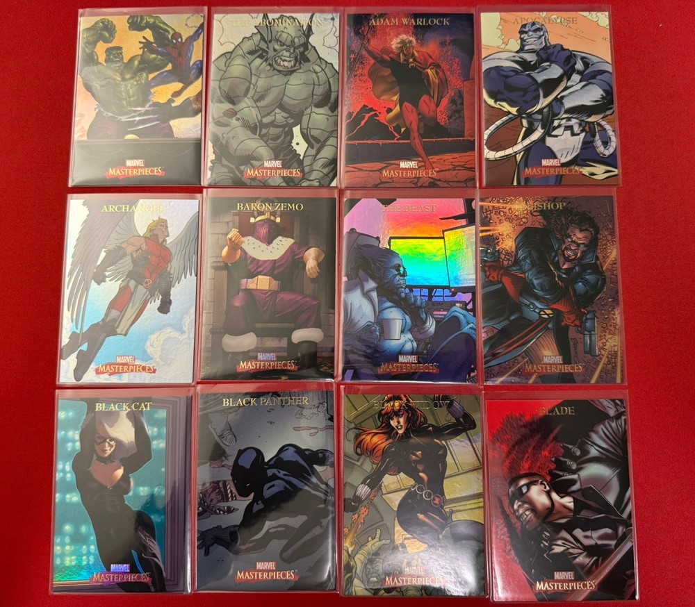 2007 MARVEL MASTERPIECES FOIL PARALLEL SET (1-90) NM CONDITION.