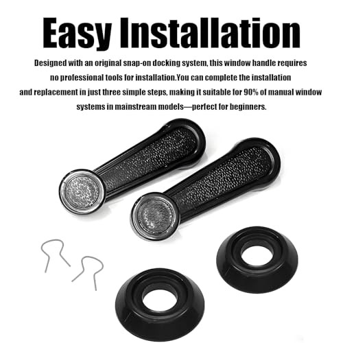 2 Pack Window Crank, Window Crank Handle Replacement, Interior Window Crank