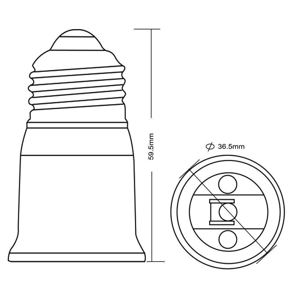 4pcs E26 Medium Screw Socket Extender 1.5" Standard Light Bulb Extension