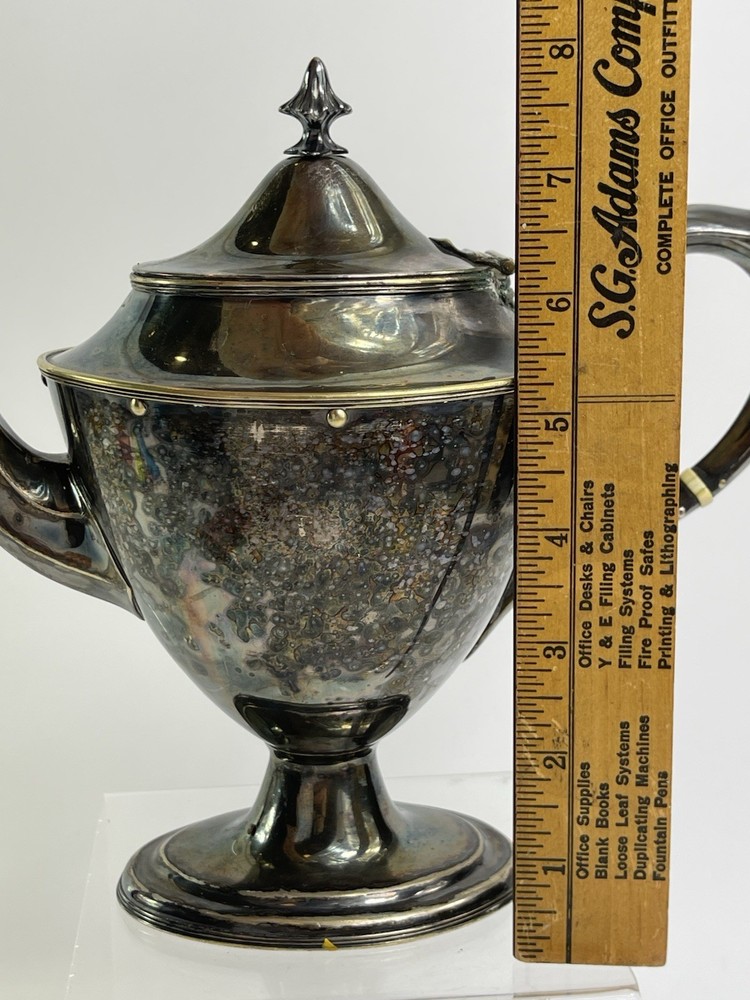 Vintage Pairpoint Silver Plate Coffee Tea Pot 8" Tall