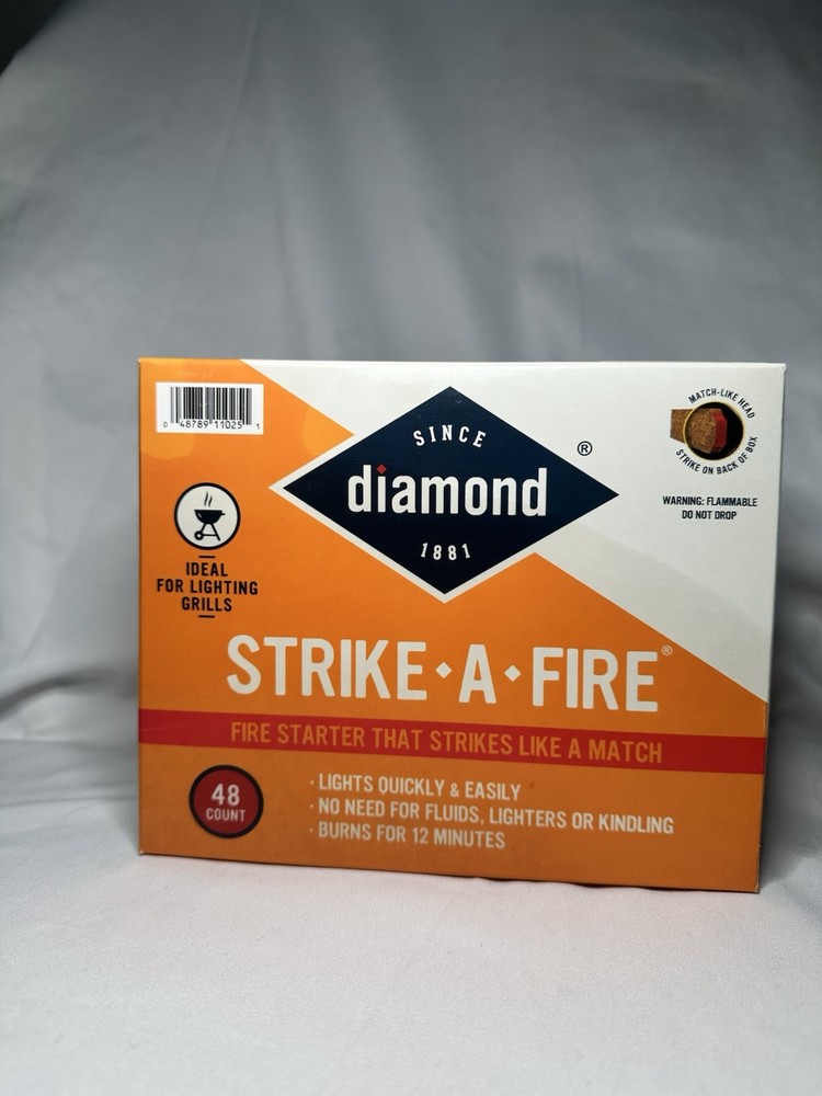 Diamond Strike-A-Fire Fire Starter Sticks 48 Pieces  Strike On Box 48 Count