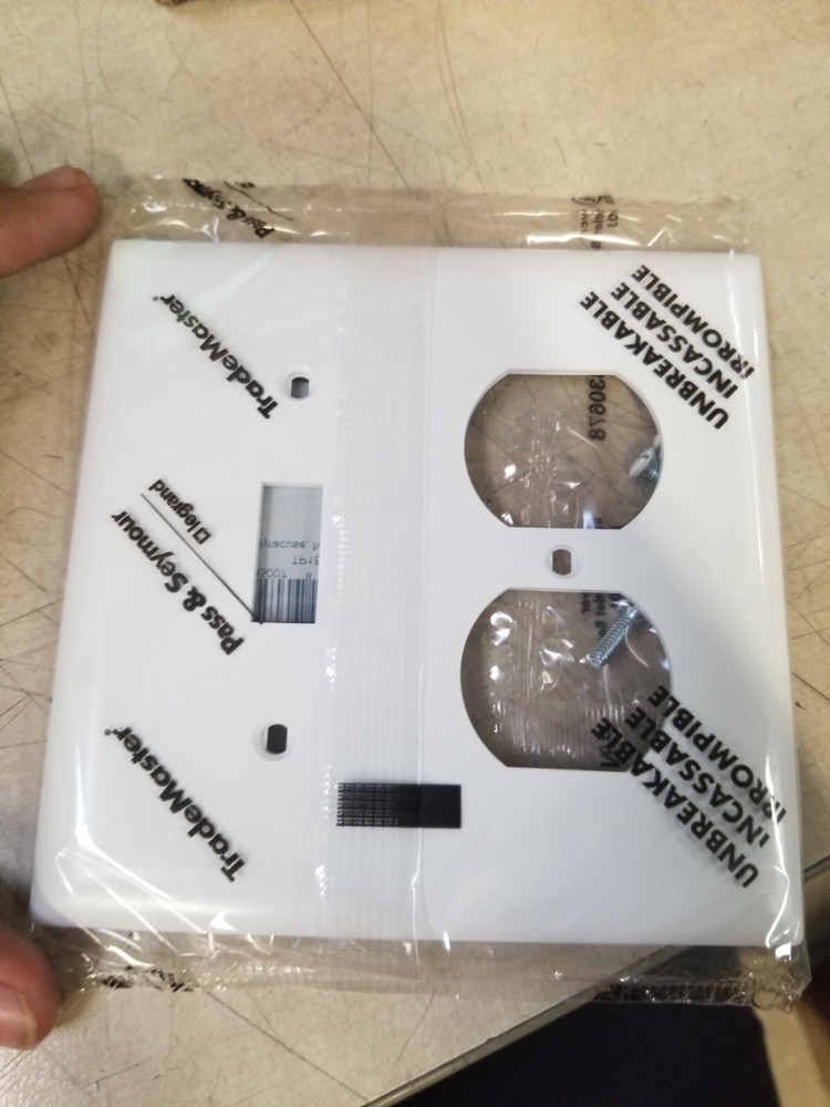 12 Pack Legrand TP18WCC12 White 2G Toggle/Duplex Plates