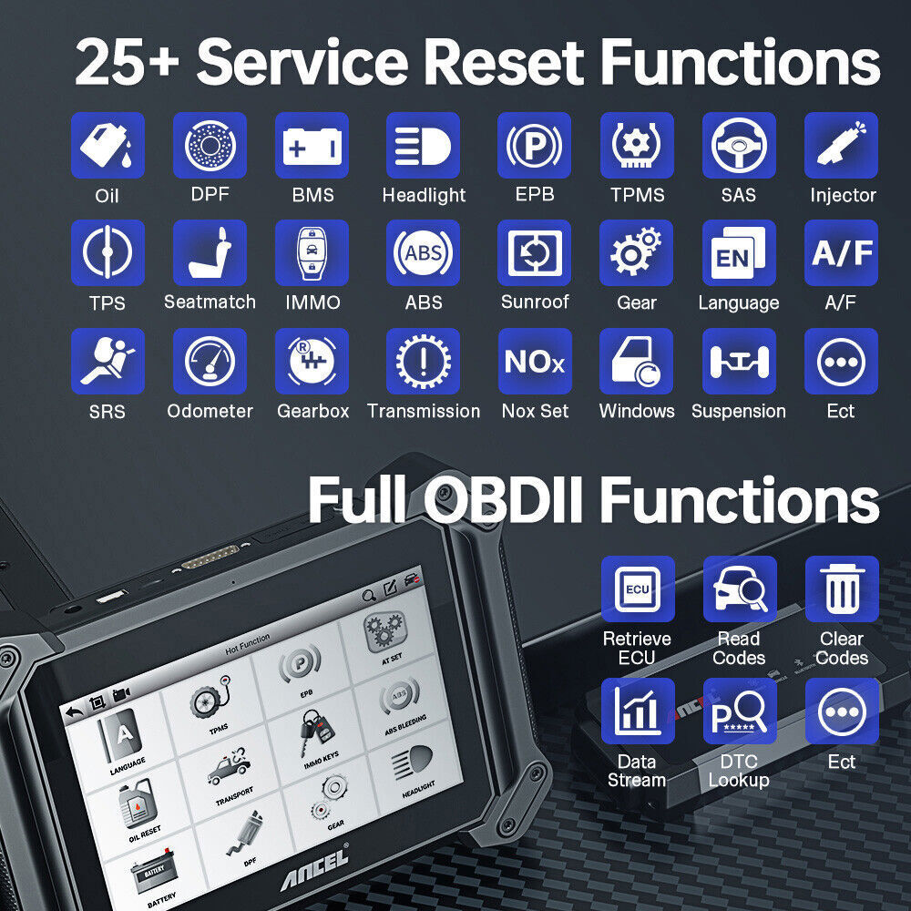ANCEL V6 PRO+ All System Bidirectional OBD2 Scanner Diagnostic Key Programming