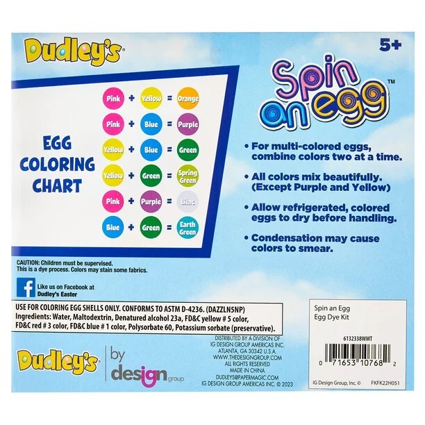 Dudley's Spin An Egg Eggceptional Easter Egg Decorating Kitt