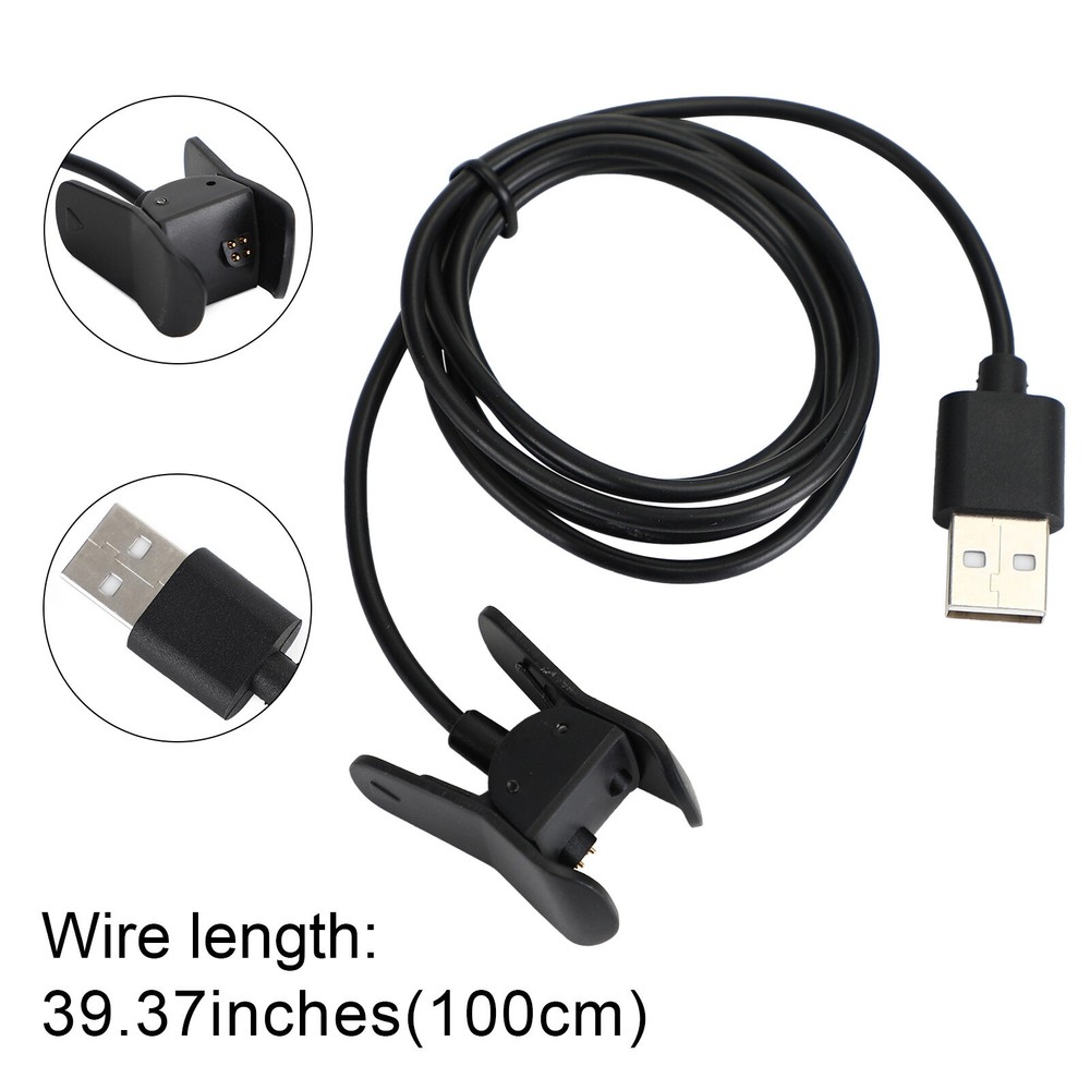 1m USB Data Charger Replacement Charging Clip Cable For vivosmart 3 Smart Watch.