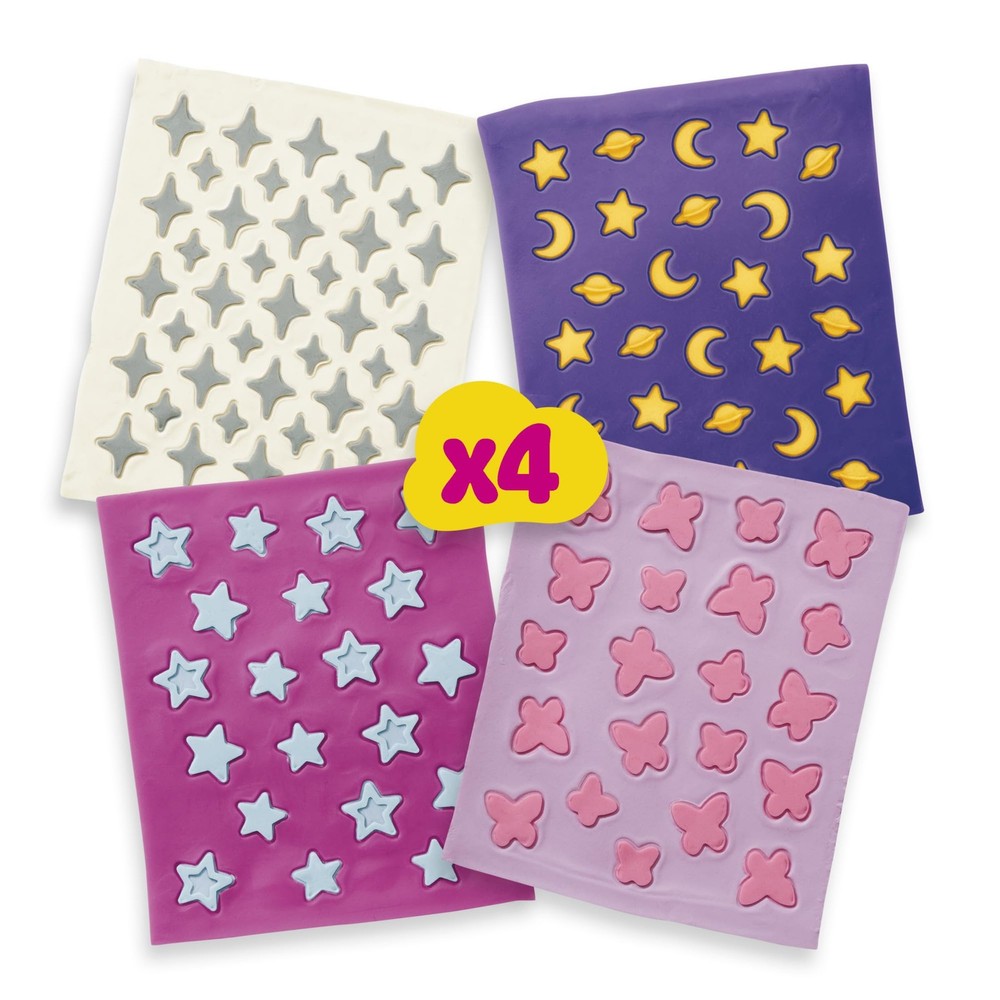Play-Doh Barbie Sparkles and Gems Accessory Pack, 4 Refill Pattern Sheets of