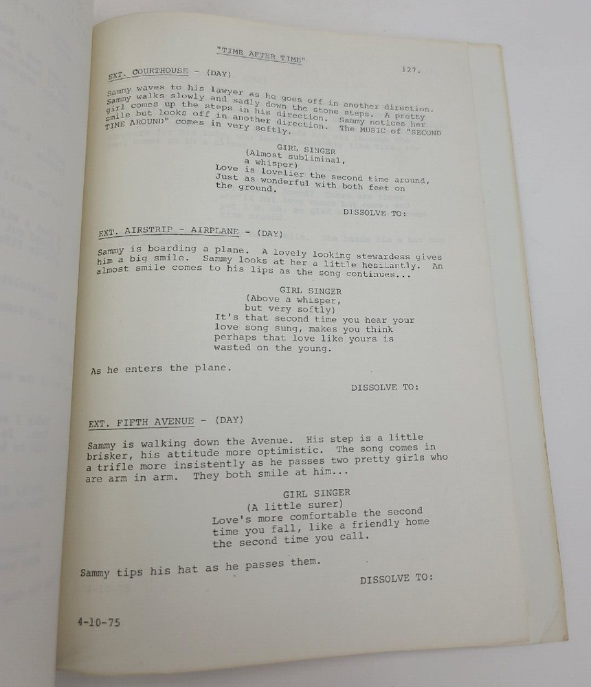 TIME AFTER TIME / Jack Rose 1975 Unproduced Screenplay Movie Script