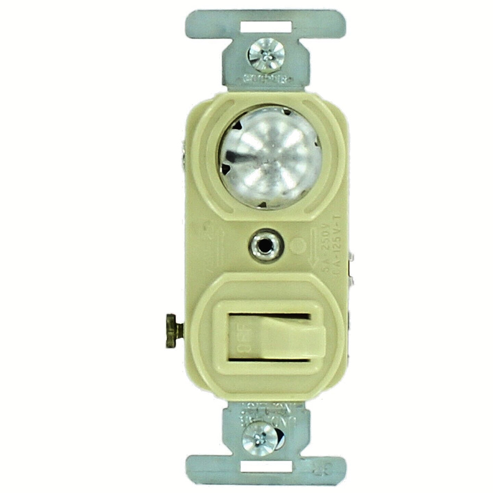 1 Pc Cooper Wiring 799V BOX 1 Pole Switch Pilot Light Ivory