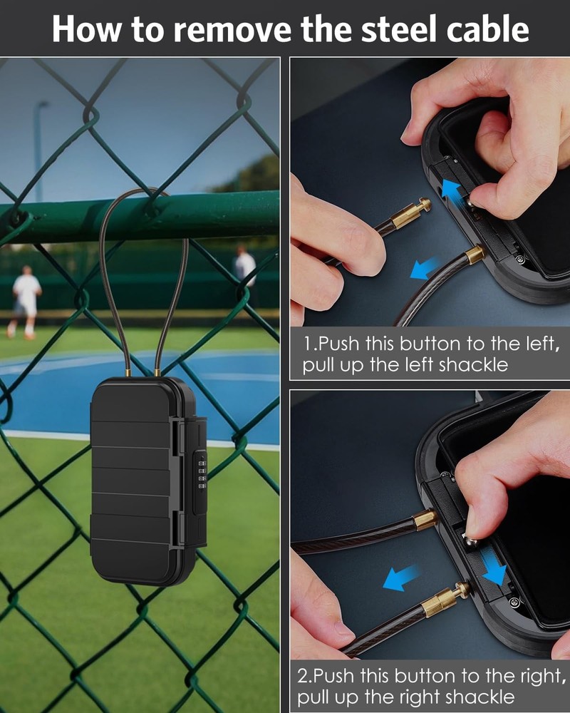 AMIR Portable Safe Box, Combination Security Case LockBox with Code, Black