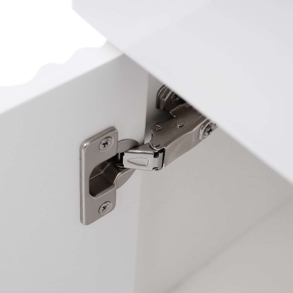 21.6" Floating Bathroom Vanity,Ceramic Basin,Soft Close Door,Right Side Storage