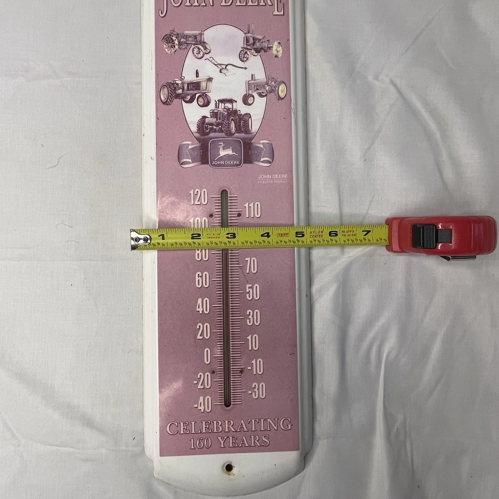 Vintage John Deere Thermometer, PINK, 100 Years