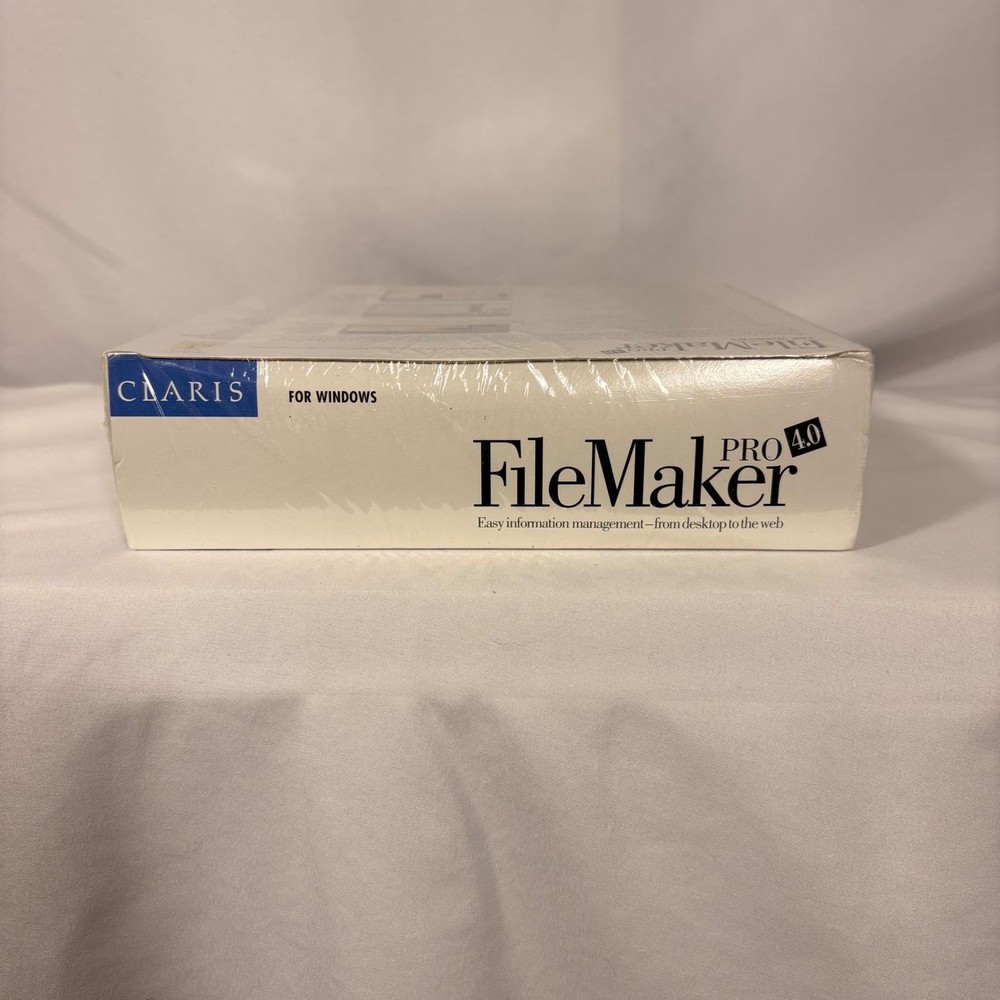 Claris FileMaker Pro 4.0 for Windows Vintage Database Software New Sealed Box