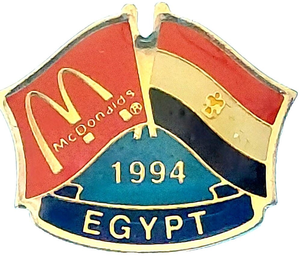 McDonald's Restaurant First Restaurant Egypt 1994 Flag Lapel Pin
